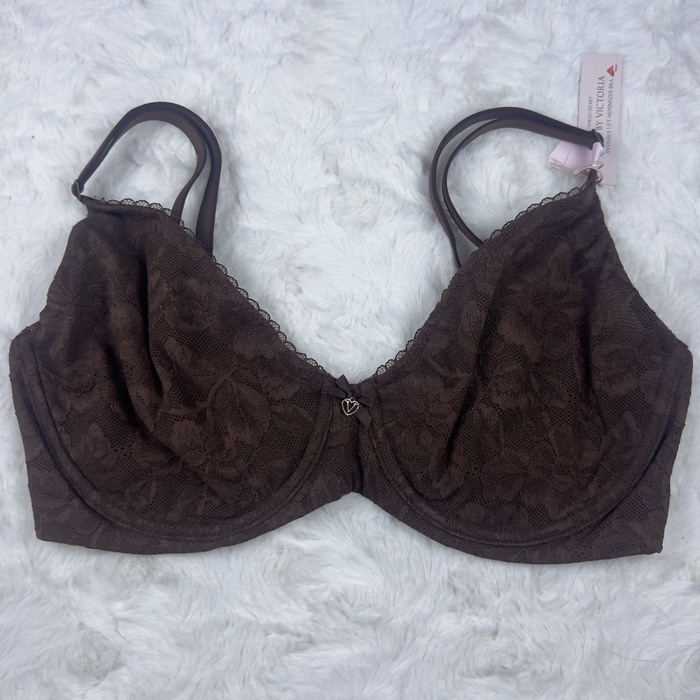 Victoria's Secret Body by Victoria Invisible Lift Minimizer Bra 32DDD Brown NWT